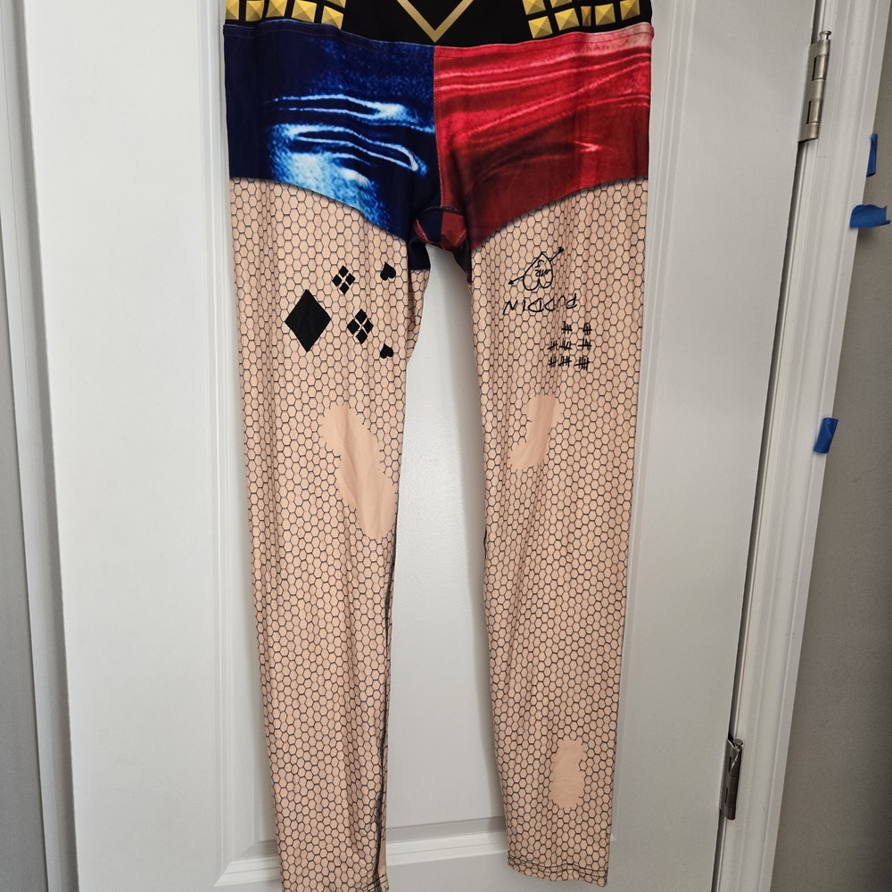 Voodoo Vixen Red and Blue Graphic Pants